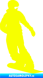 Samolepka Snowboard 026 pravá Fluorescentní žlutá