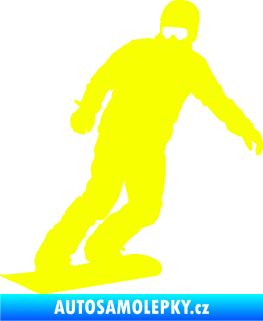 Samolepka Snowboard 029 levá Fluorescentní žlutá