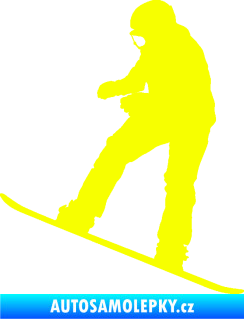 Samolepka Snowboard 030 levá Fluorescentní žlutá