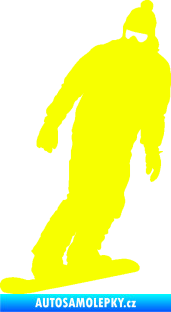 Samolepka Snowboard 033 levá Fluorescentní žlutá