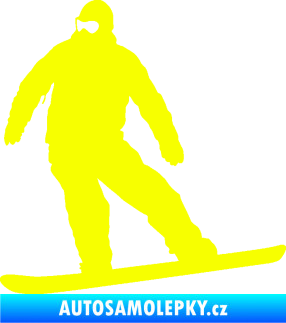 Samolepka Snowboard 034 levá Fluorescentní žlutá