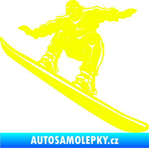 Samolepka Snowboard 038 levá Fluorescentní žlutá