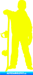 Samolepka Snowboard 039 levá Fluorescentní žlutá
