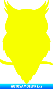 Samolepka Sova 001 levá Fluorescentní žlutá