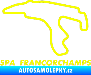 Samolepka Okruh Spa Francorchamps Fluorescentní žlutá