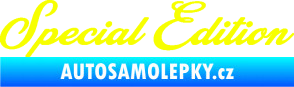 Samolepka Special edition 003 nápis Fluorescentní žlutá