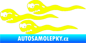Samolepka Spermie levá Fluorescentní žlutá