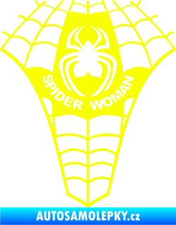 Samolepka Spider woman pavoučí žena Fluorescentní žlutá