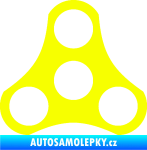 Samolepka Spinner Fluorescentní žlutá