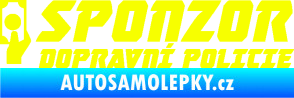 Samolepka Sponzor dopravní policie 004 Fluorescentní žlutá