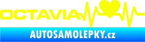 Samolepka Srdeční tep 019 levá octavia Fluorescentní žlutá