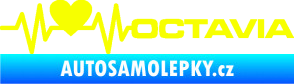 Samolepka Srdeční tep 019 pravá octavia Fluorescentní žlutá