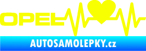 Samolepka Srdeční tep 028 levá Opel Fluorescentní žlutá