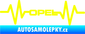 Samolepka Srdeční tep 029 Opel Fluorescentní žlutá
