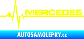 Samolepka Srdeční tep 035 pravá Mercedes Fluorescentní žlutá