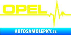 Samolepka Srdeční tep 036 levá Opel Fluorescentní žlutá
