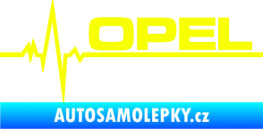 Samolepka Srdeční tep 036 pravá Opel Fluorescentní žlutá