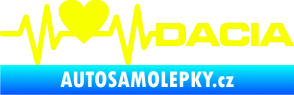 Samolepka Srdeční tep 045 pravá Dacia Fluorescentní žlutá