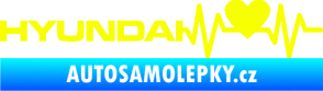 Samolepka Srdeční tep 046 levá Hyundai Fluorescentní žlutá