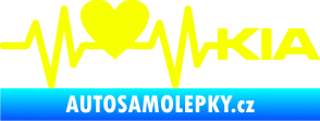 Samolepka Srdeční tep 048 pravá Kia Fluorescentní žlutá