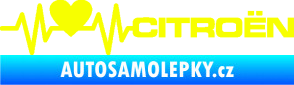 Samolepka Srdeční tep 056 pravá Citroen Fluorescentní žlutá