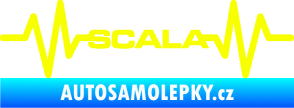 Samolepka Srdeční tep 075 Scala Fluorescentní žlutá