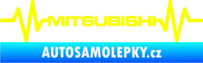 Samolepka Srdeční tep 083 Mitsubishi Fluorescentní žlutá