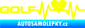 Samolepka Srdeční tep 084 levá Volkswagen Golf Fluorescentní žlutá