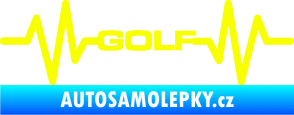 Samolepka Srdeční tep 085 Volkswagen Golf Fluorescentní žlutá