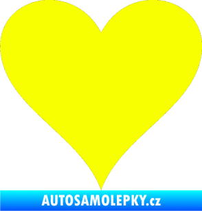 Samolepka Srdíčko 001 Fluorescentní žlutá