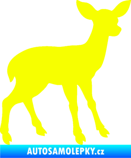 Samolepka Srneček 001 pravá Fluorescentní žlutá
