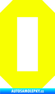 Samolepka Startovní číslo 0 typ 1 Fluorescentní žlutá