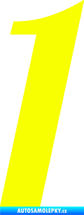 Samolepka Startovní číslo 1 typ 3 Fluorescentní žlutá