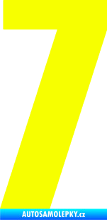 Samolepka Startovní číslo 7 typ 2    Fluorescentní žlutá