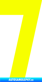 Samolepka Startovní číslo 7 Fluorescentní žlutá