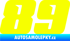 Samolepka Startovní číslo 89 typ 6 Fluorescentní žlutá