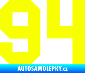 Samolepka Startovní číslo 94 Fluorescentní žlutá