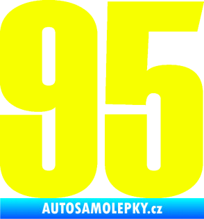 Samolepka Startovní číslo 95 typ 2     Fluorescentní žlutá
