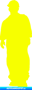 Samolepka Stavební dělník 001 levá Fluorescentní žlutá