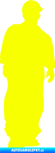Samolepka Stavební dělník 001 pravá Fluorescentní žlutá