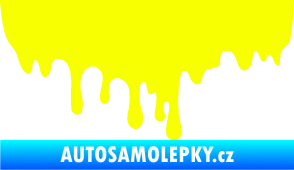 Samolepka Stékájící skvrna 001 levá krevní cákanec Fluorescentní žlutá