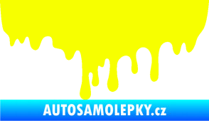 Samolepka Stékájící skvrna 001 pravá krevní cákanec Fluorescentní žlutá