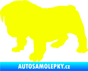 Samolepka Štěňátko 004 levá francouzský buldoček Fluorescentní žlutá