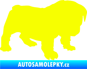Samolepka Štěňátko 004 pravá francouzský buldoček Fluorescentní žlutá