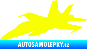 Samolepka Stíhací letoun 001 levá Fluorescentní žlutá