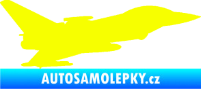 Samolepka Stíhací letoun 002 pravá Fluorescentní žlutá