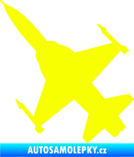 Samolepka Stíhací letoun 003 levá Fluorescentní žlutá