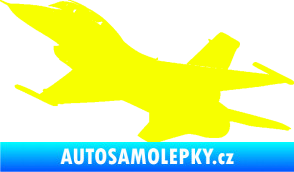 Samolepka Stíhací letoun 004 levá Fluorescentní žlutá