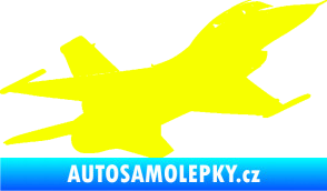 Samolepka Stíhací letoun 004 pravá Fluorescentní žlutá