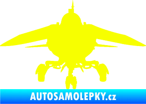 Samolepka Stíhací letoun 008  MIG Fluorescentní žlutá